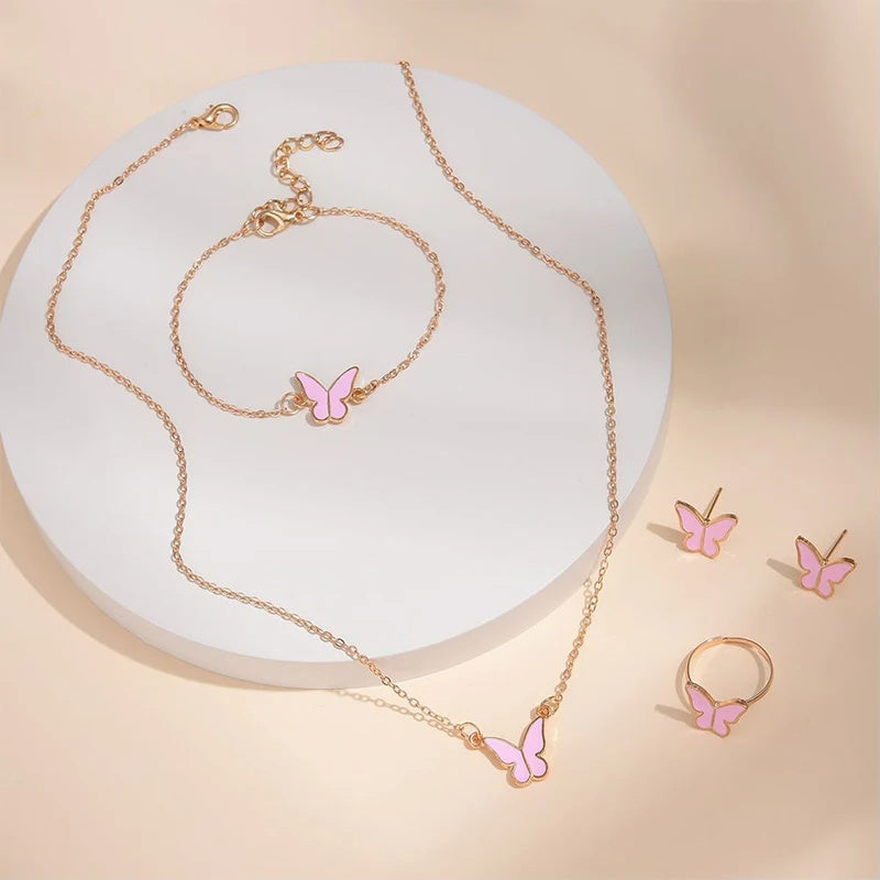 Butterfly Pendants Necklace set