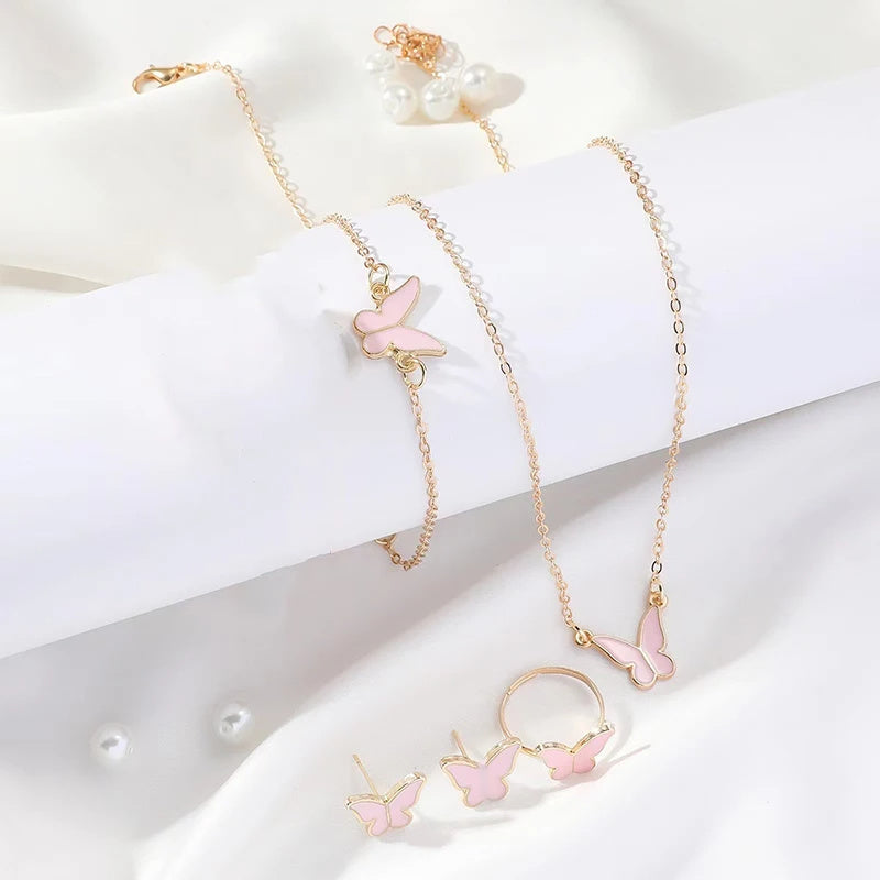 Butterfly Pendants Necklace set