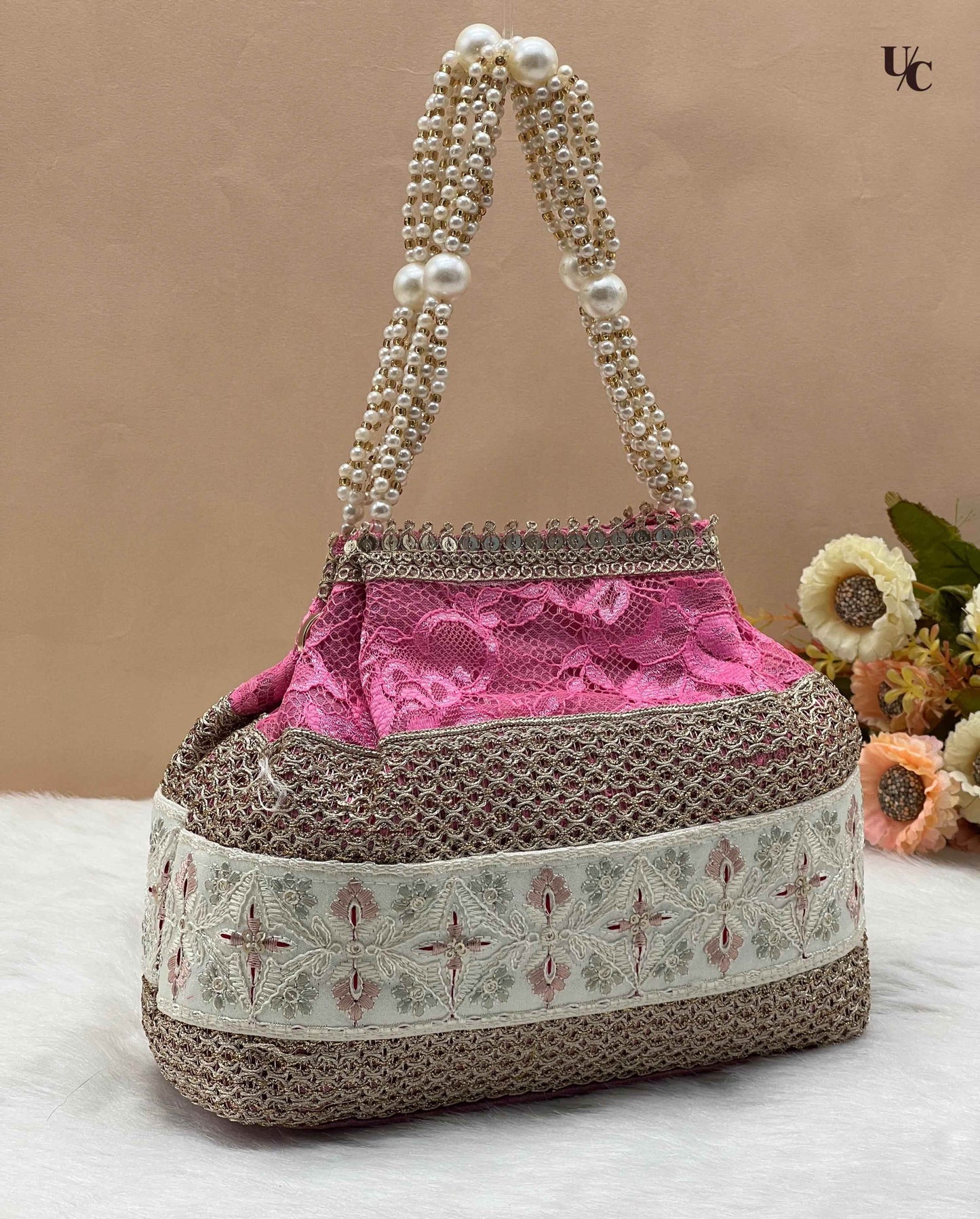 Embroidered Pearl Potli - Norteast.style