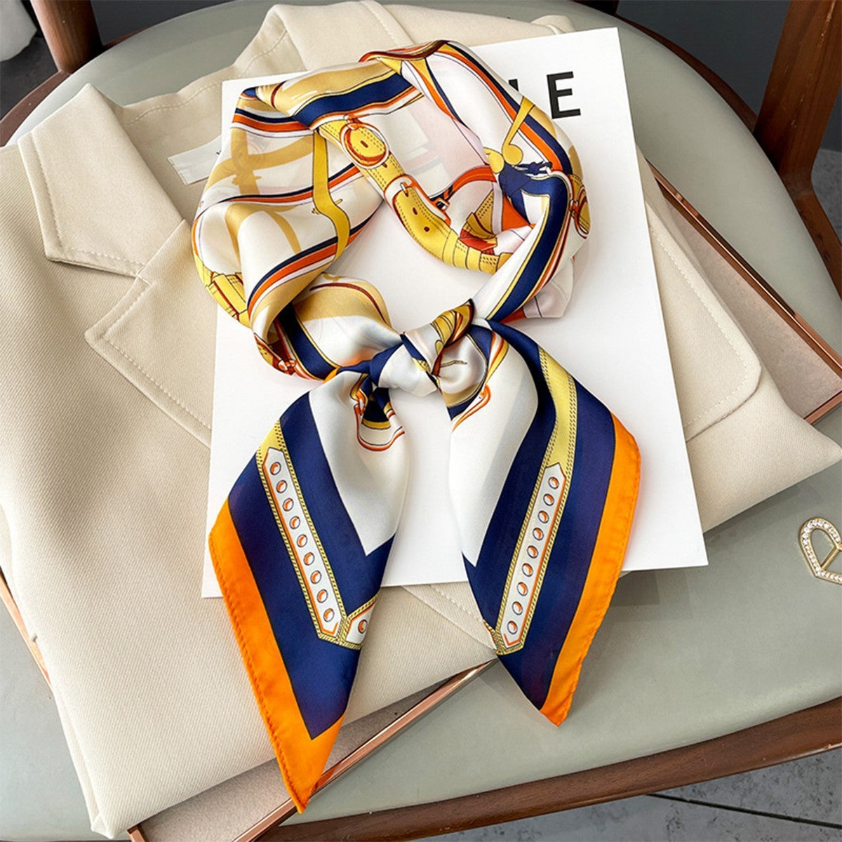 Korean Style Stylish Beach Arm Bag Silk Scarf