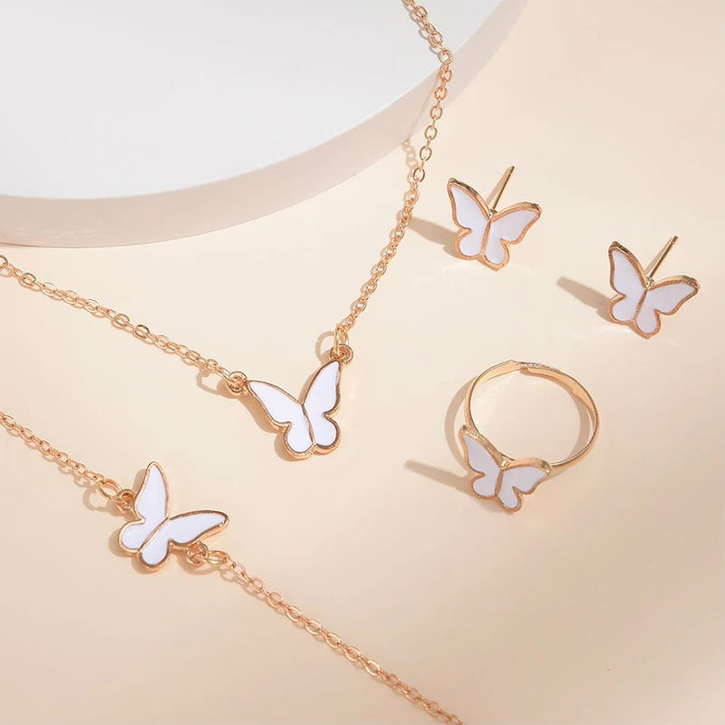 Butterfly Pendants Necklace set
