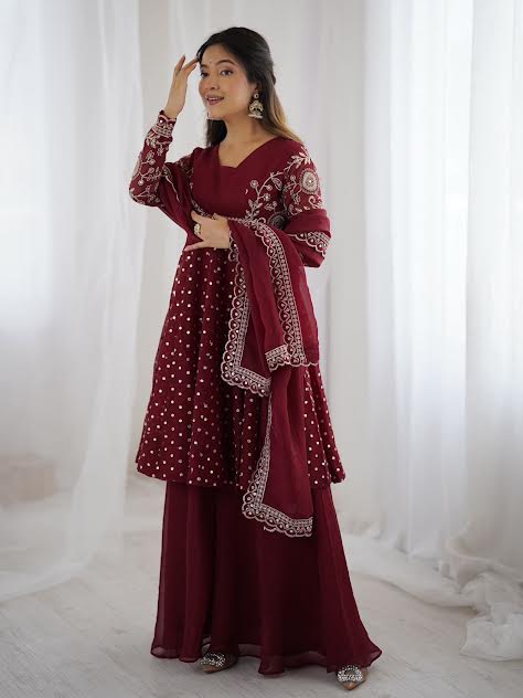 jhumkas Sharara Palazzo Set
