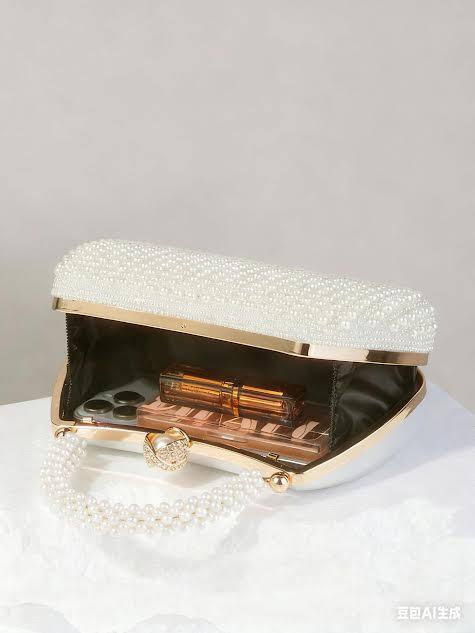 beige-pearl-bridal-clutch-6841294 - saffron-silk-foj6c
