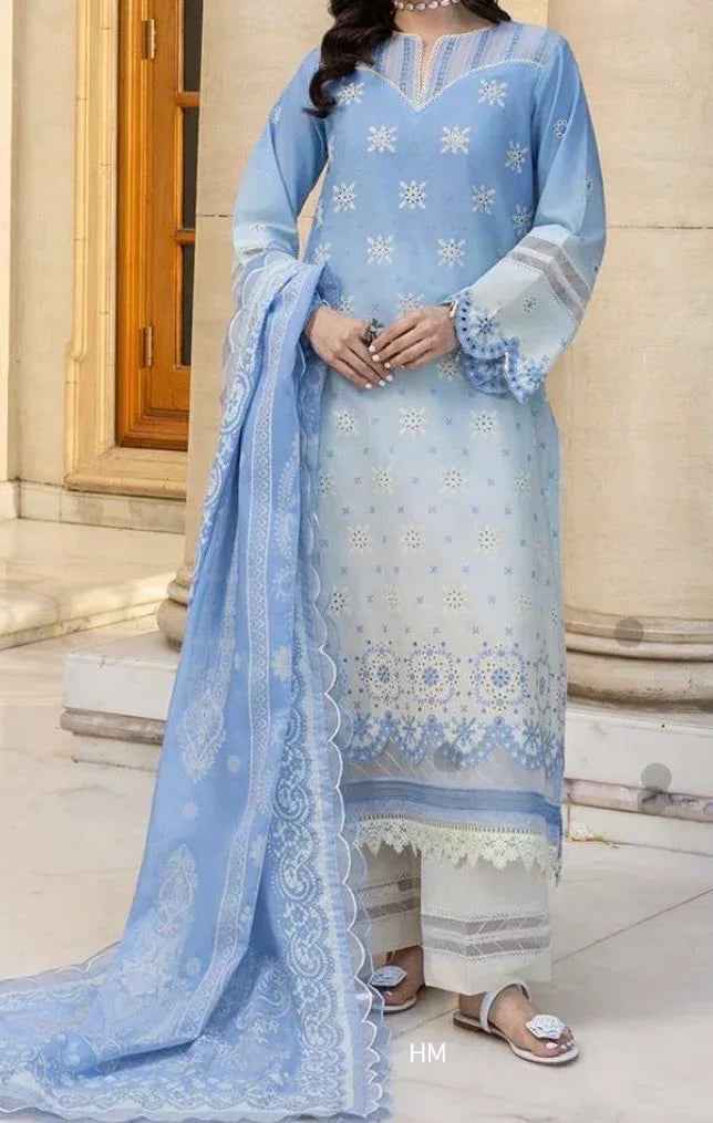 Eshna Chikankari - saffron - silk - foj6c