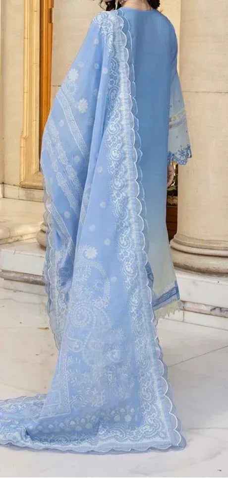 Eshna Chikankari - saffron - silk - foj6c
