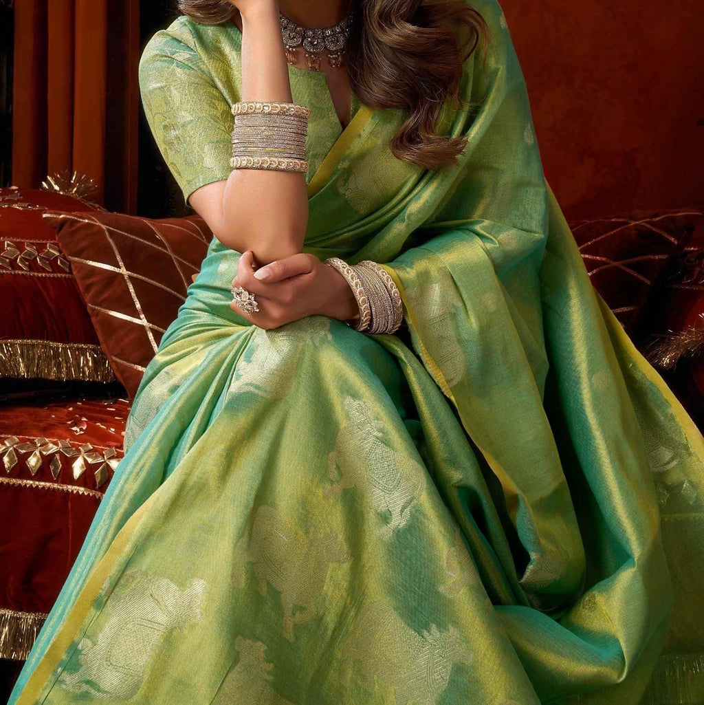 Kashvi Saree - saffron - silk - foj6c