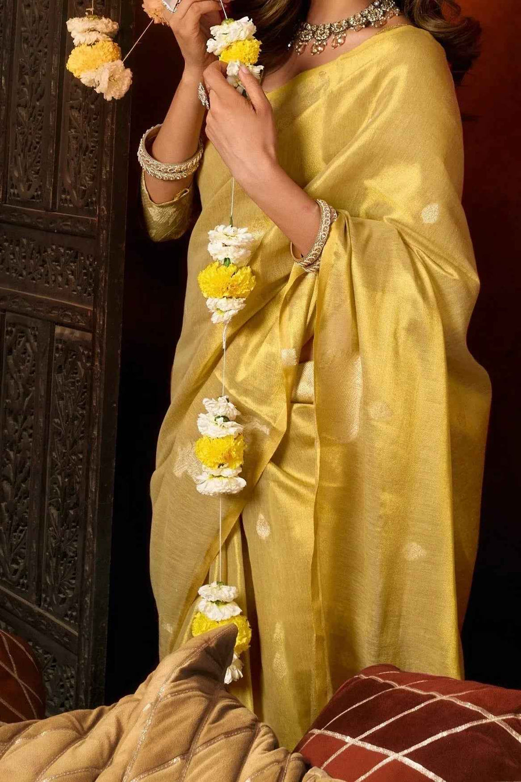 Kashvi Saree - saffron - silk - foj6c