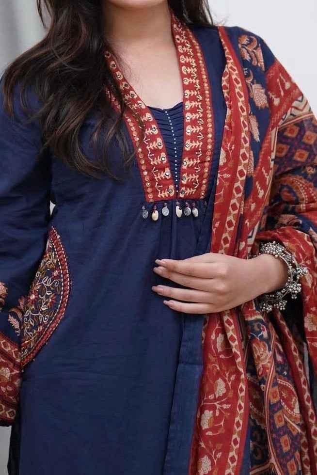 navi-kurti-1442067 - saffron-silk-foj6c