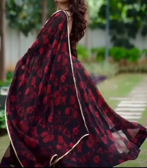 Noya Anarkali Gown - saffron - silk - foj6c