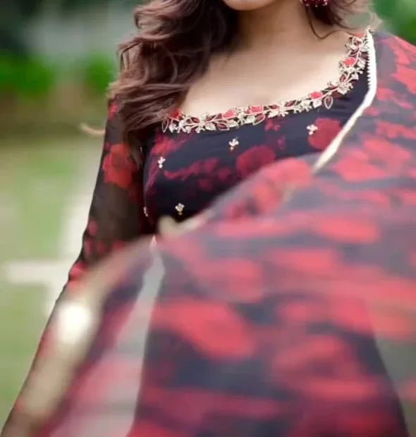 Noya Anarkali Gown - saffron - silk - foj6c