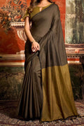 Riva Saree - saffron - silk - foj6c