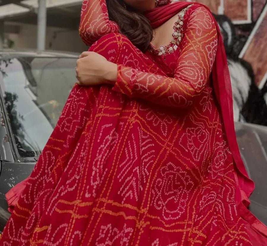Veya Anarkali Gown - saffron - silk - foj6c