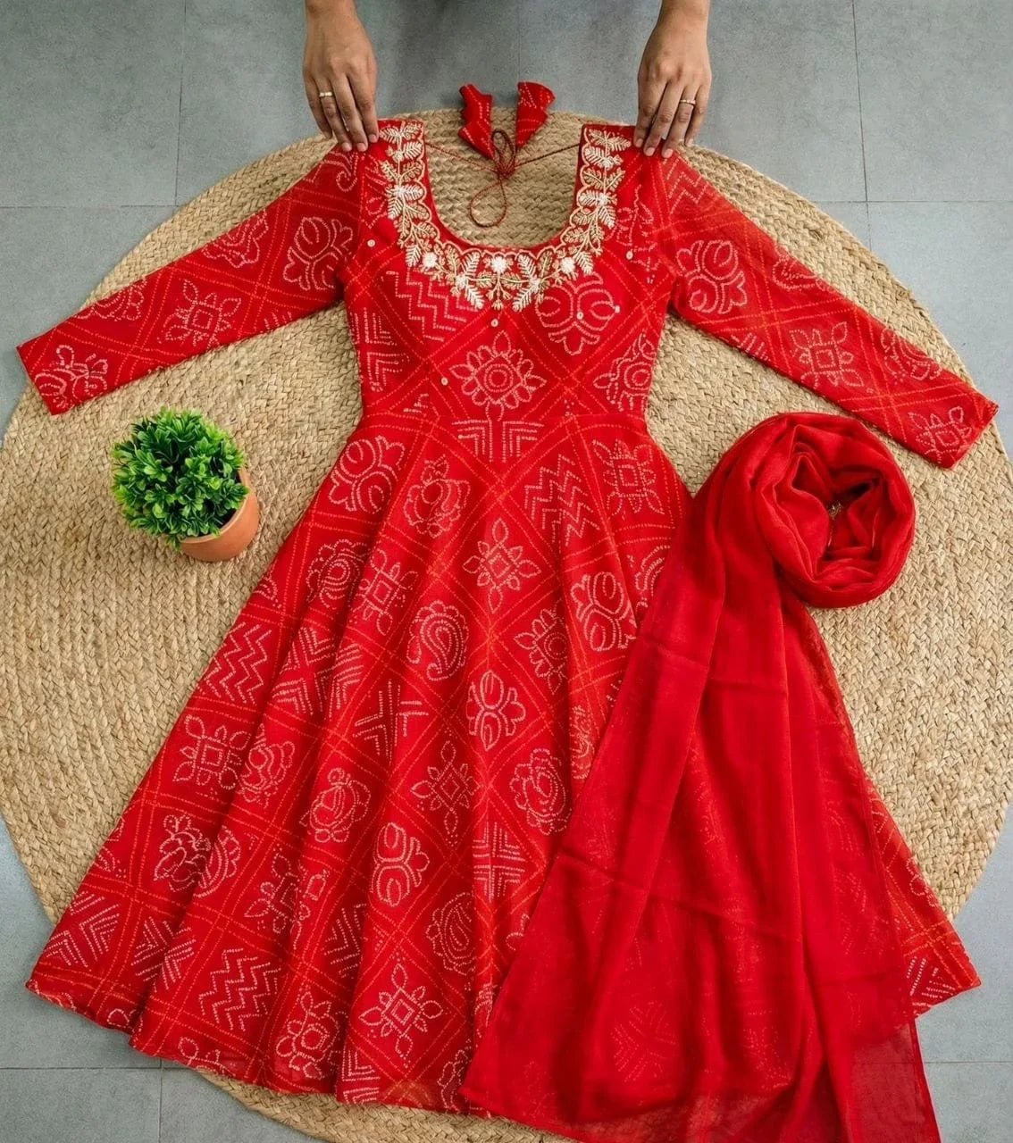 Veya Anarkali Gown - saffron - silk - foj6c