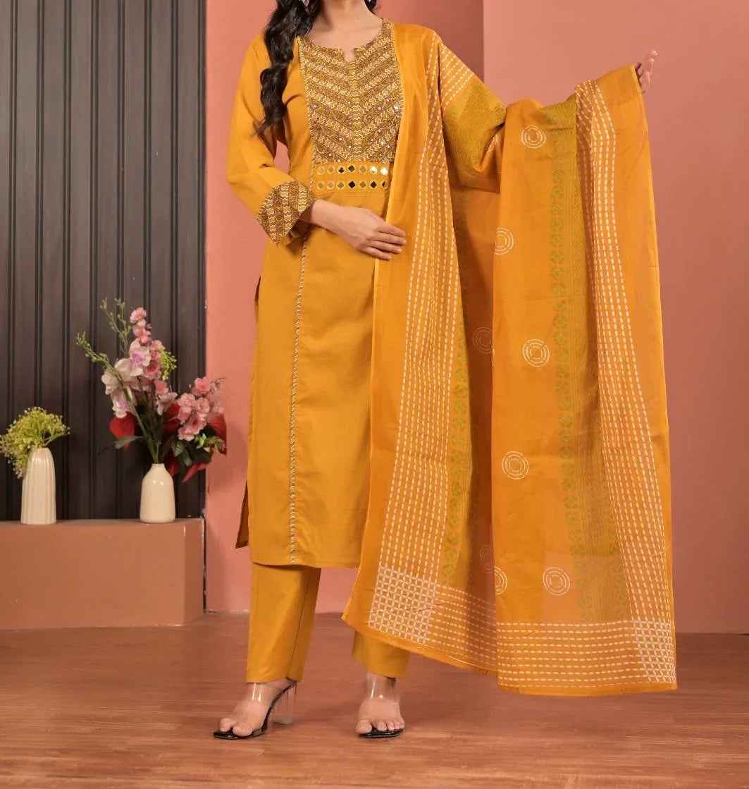 Xyra Kurti - saffron - silk - foj6c